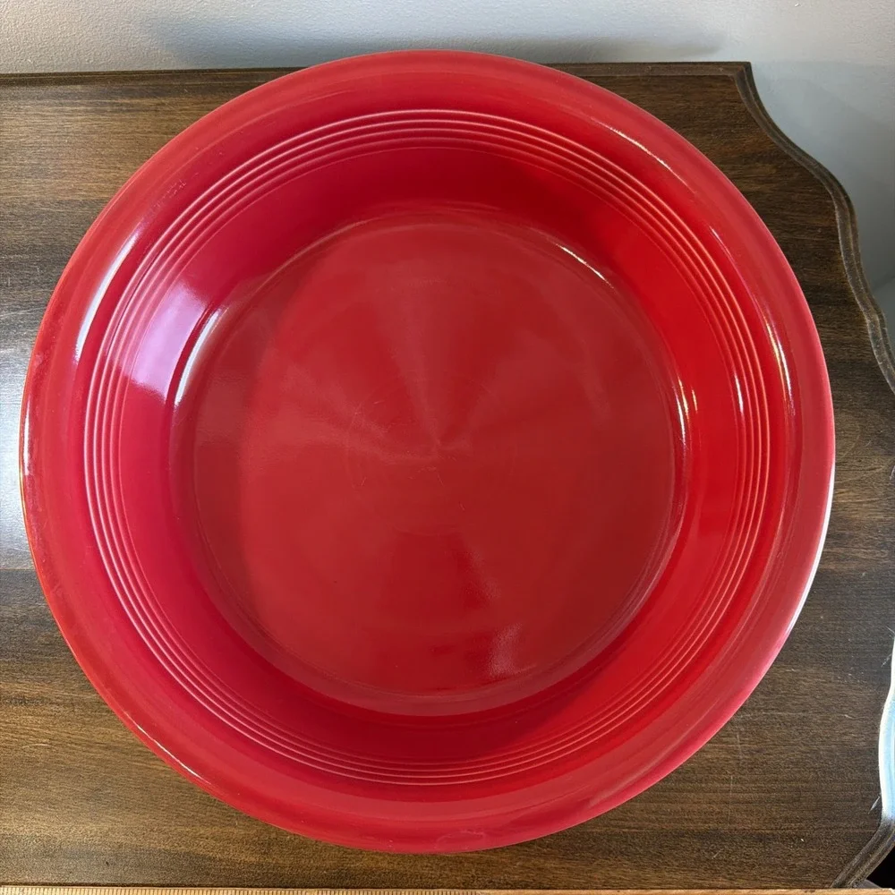 Fiestaware Scarlet Red Round Vegetable Salad Serving Bowl 10.5
